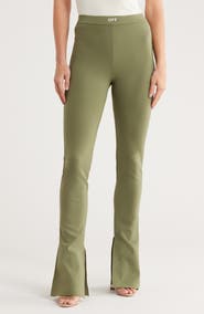 Off-White Sleek Split Cuff Flare Leggings