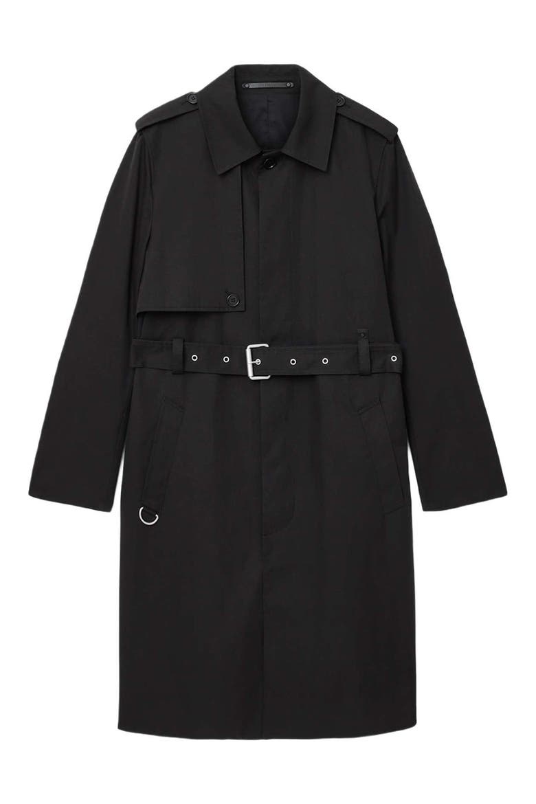 Bastille Trench Coat, Alternate, color, BLACK