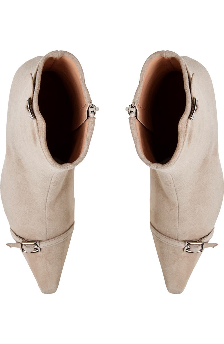 Bruno Magli Addison Belt Detail Bootie, Alternate, color, Taupe Suede