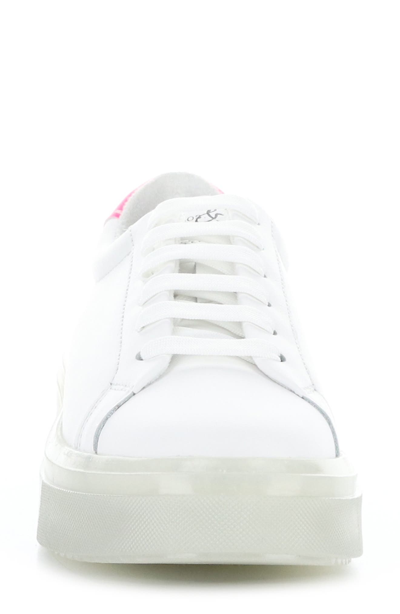 Fuzi Platform Sneaker, Alternate, color, WHITE/ PINK FEEL LEATHER