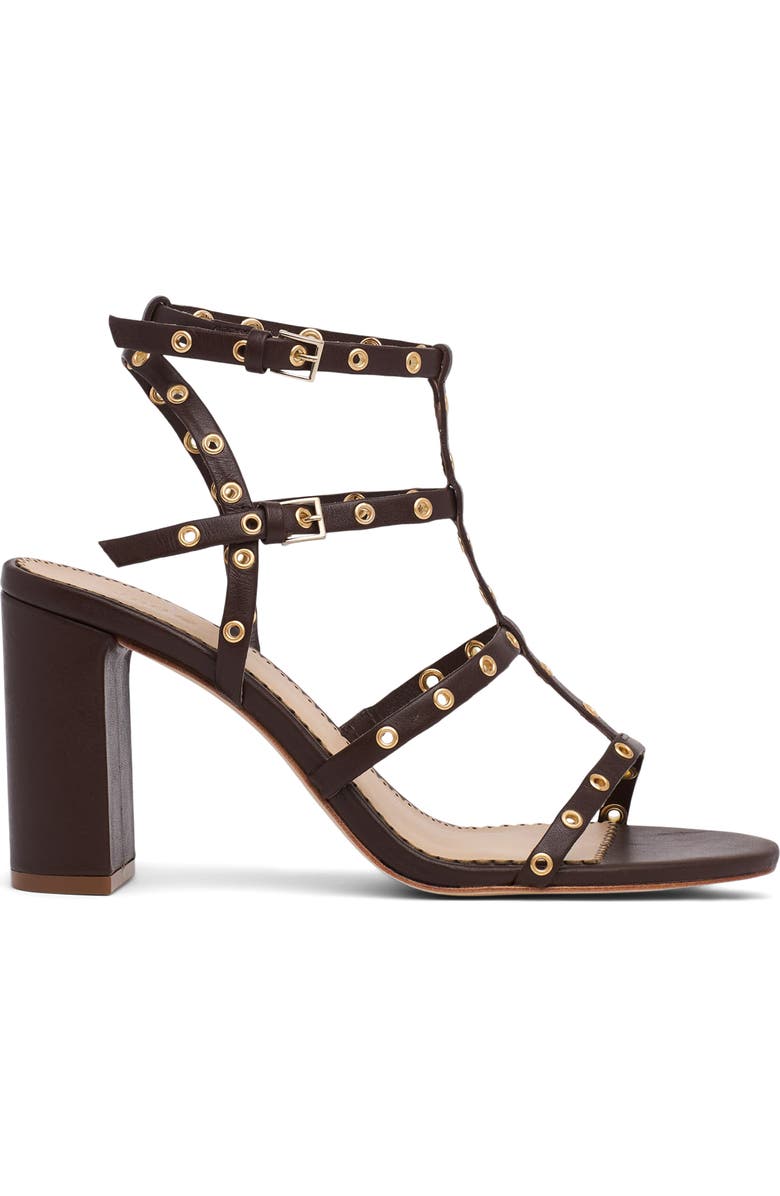 Cinq à Sept Maisie Studded Cage Sandal, Alternate, color, Chocolate