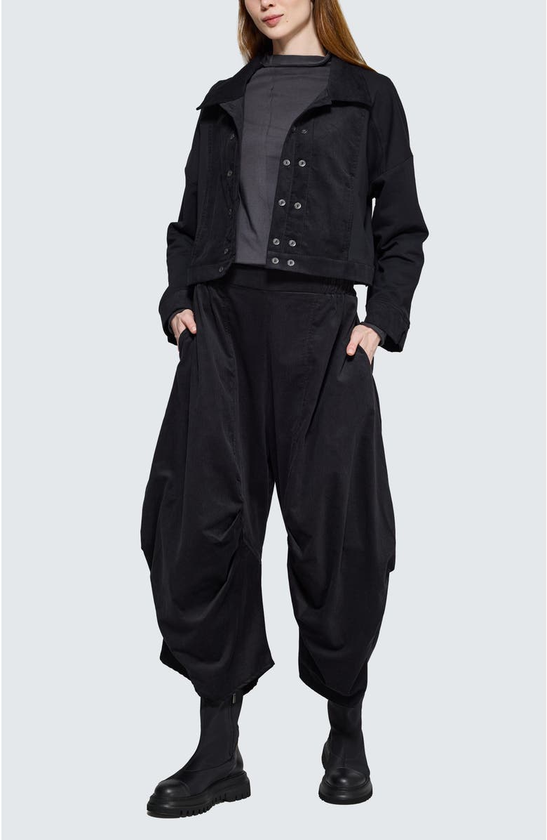 LUUKAA Umbra Cropped Structured Jacket, Alternate, color, Black