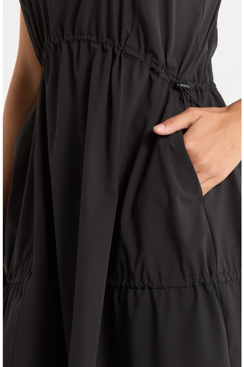 Atlas Tiered Athletic Dress, Alternate, color, BLACK