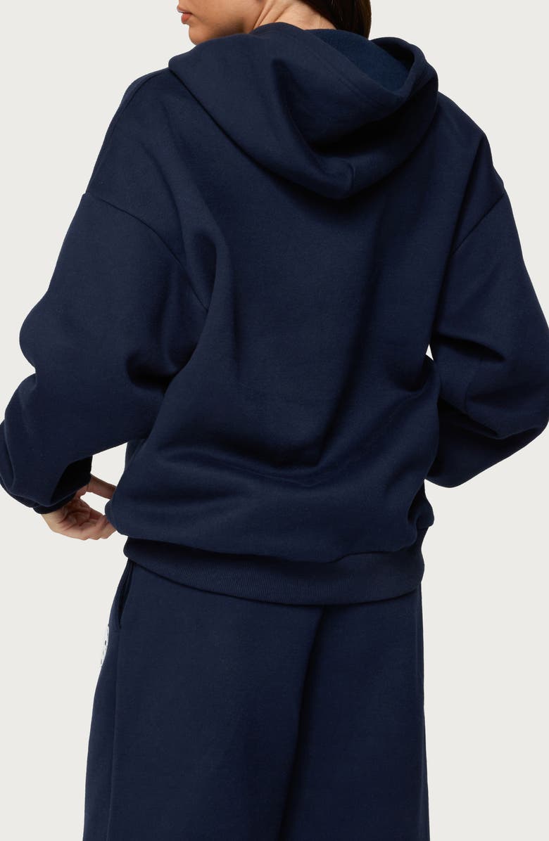 EDIKTED I Heart London Hoodie, Alternate, color, Navy