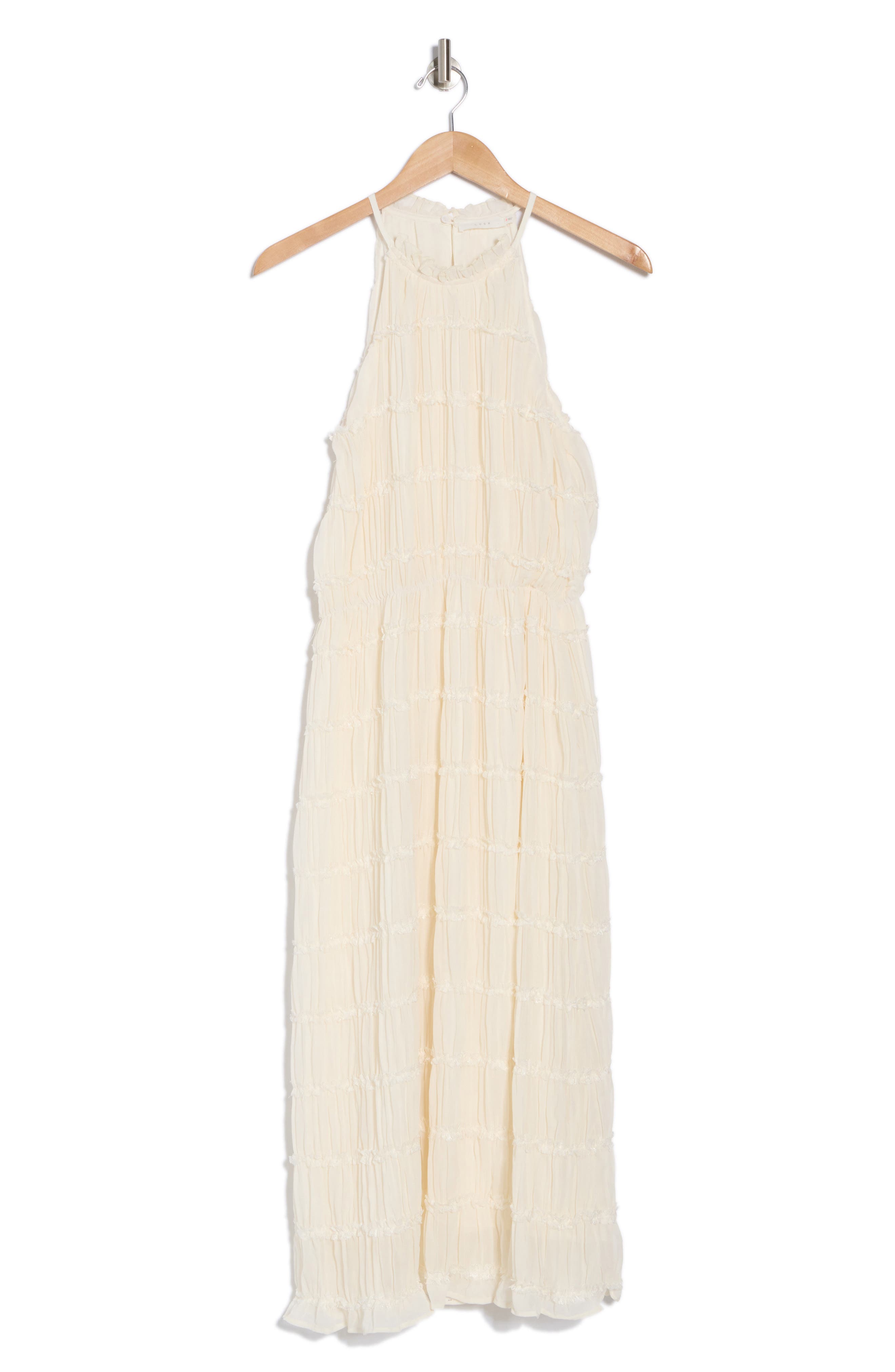 Lush Ruffle Trim Column Dress (Women) | Nordstromrack