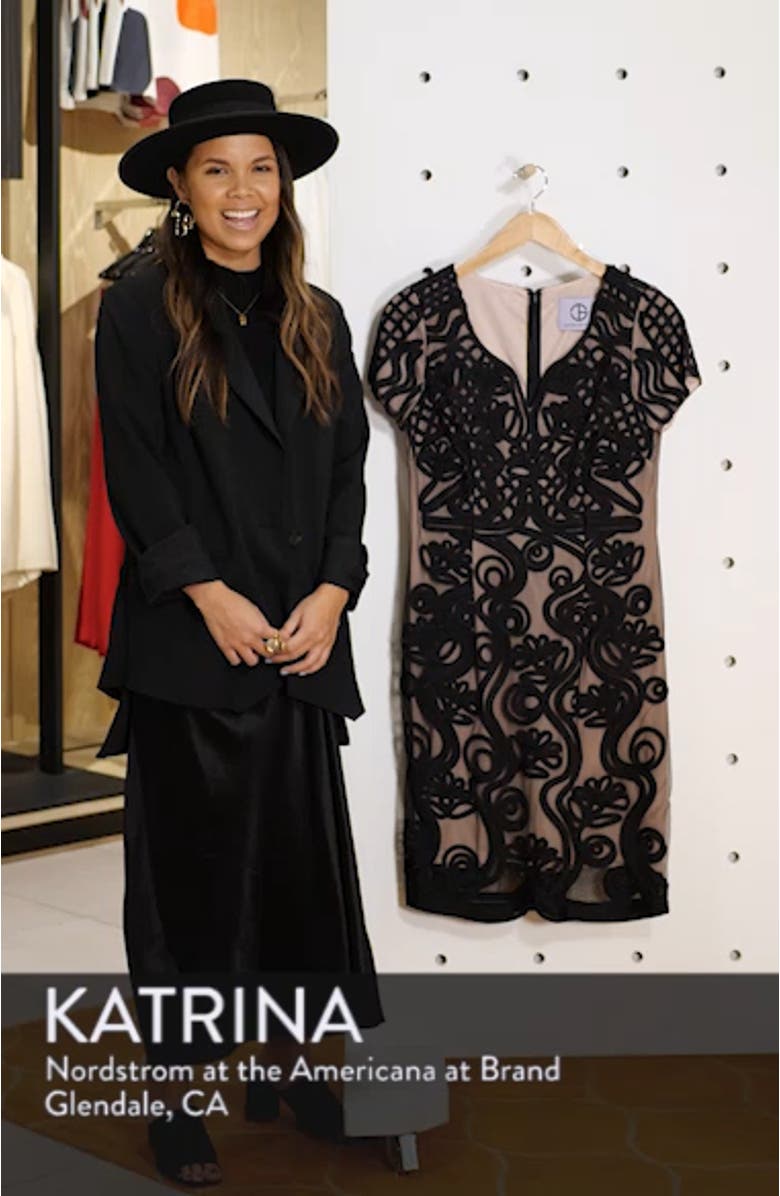 Soutache Mesh Sheath Dress, sales video thumbnail