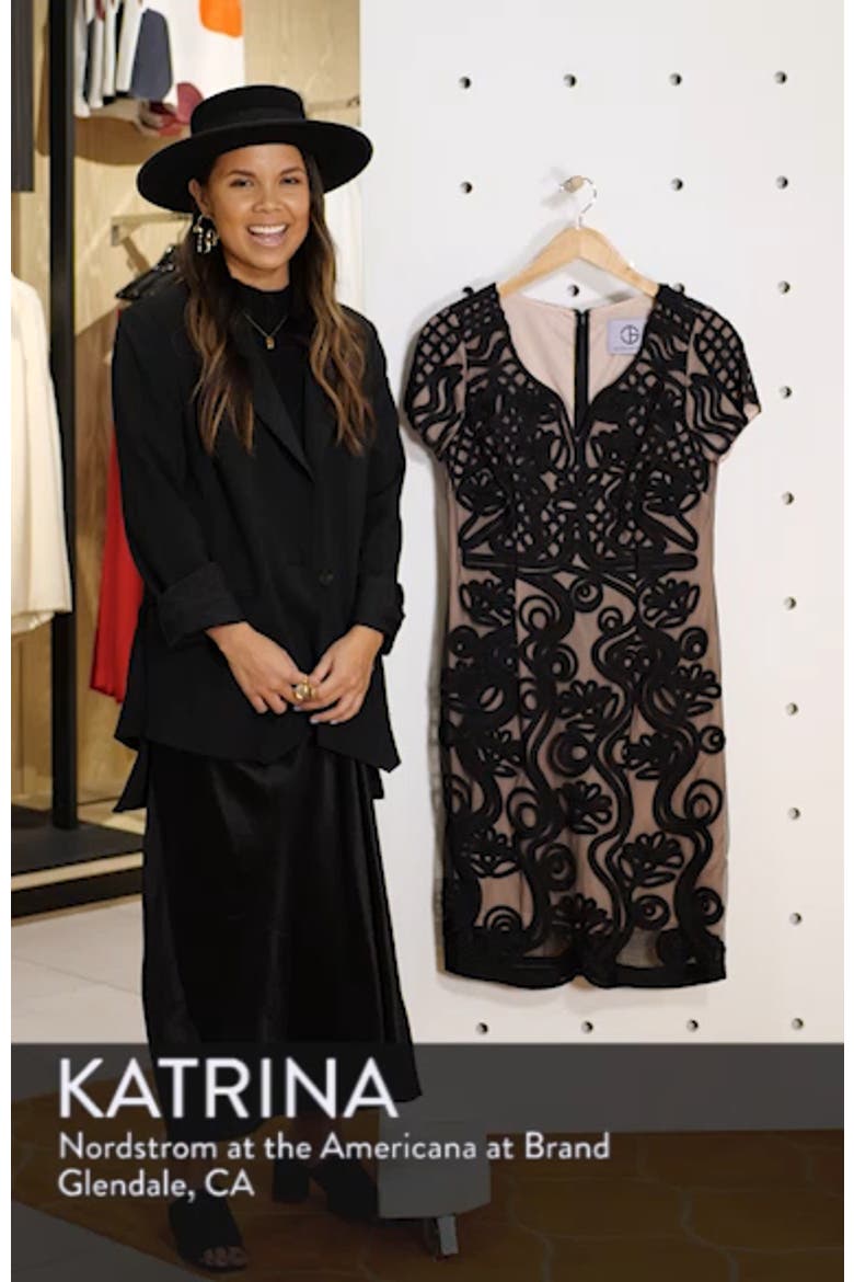 Soutache Mesh Sheath Dress video