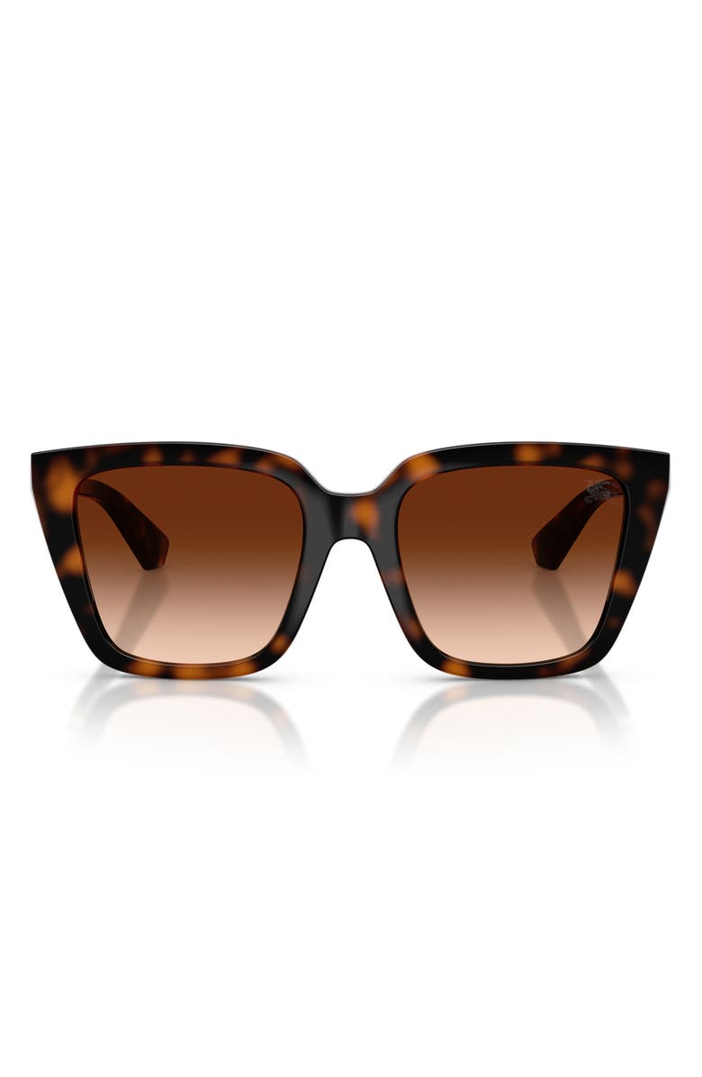 Burberry 52mm Square Sunglasses, Main, color, Dark Havana / Brown Gradient