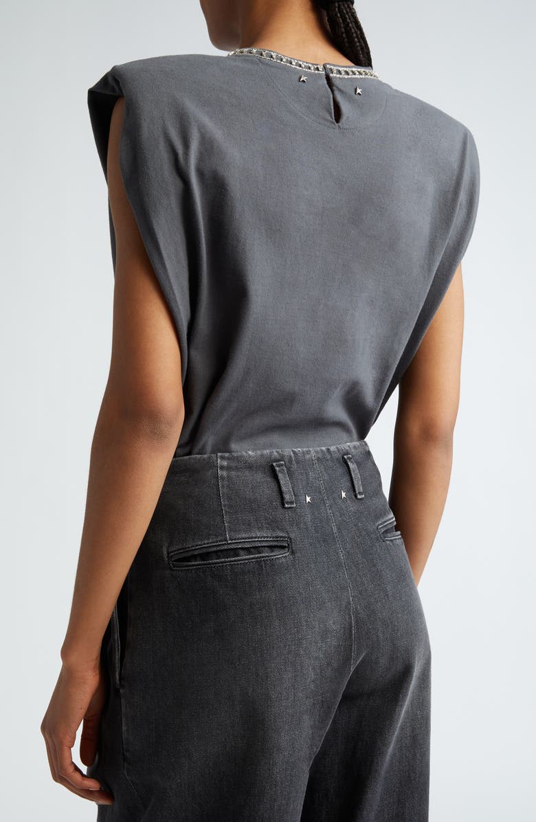 Golden Goose Journey Crystal Embellished Sleeveless Top, Alternate, color, 