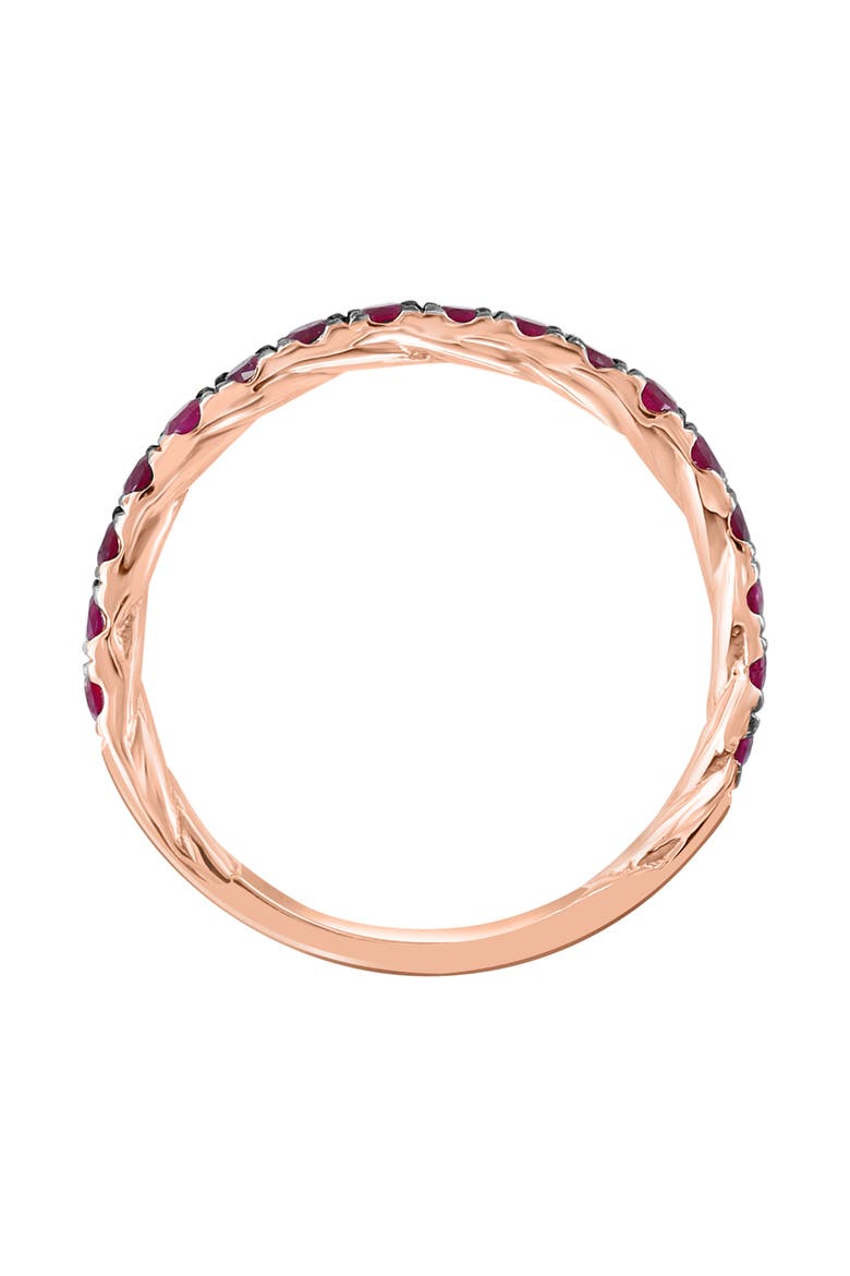 Natural Stone Ring, Alternate, color, RUBY / ROSE GOLD