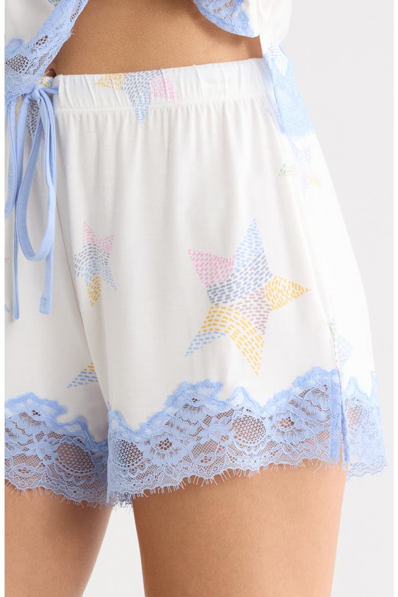 All American Shortie Pajamas, Alternate, color, WHITE STARS