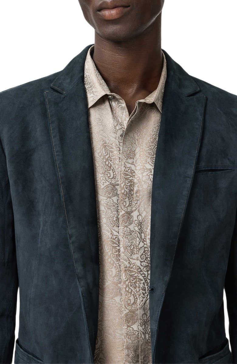 John Varvatos Bartow Suede Suit Jacket, Alternate, color, Midnight