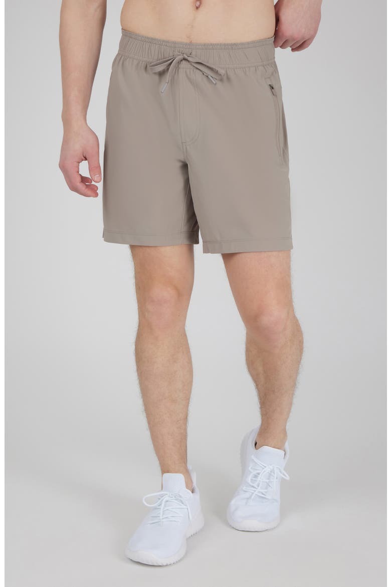Stretch Tech Knit Active Shorts, Alternate, color, SATELLITE