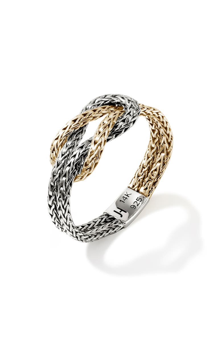 John Hardy Love Knot Ring, 3.6mm, Alternate, color, Silver/Gold
