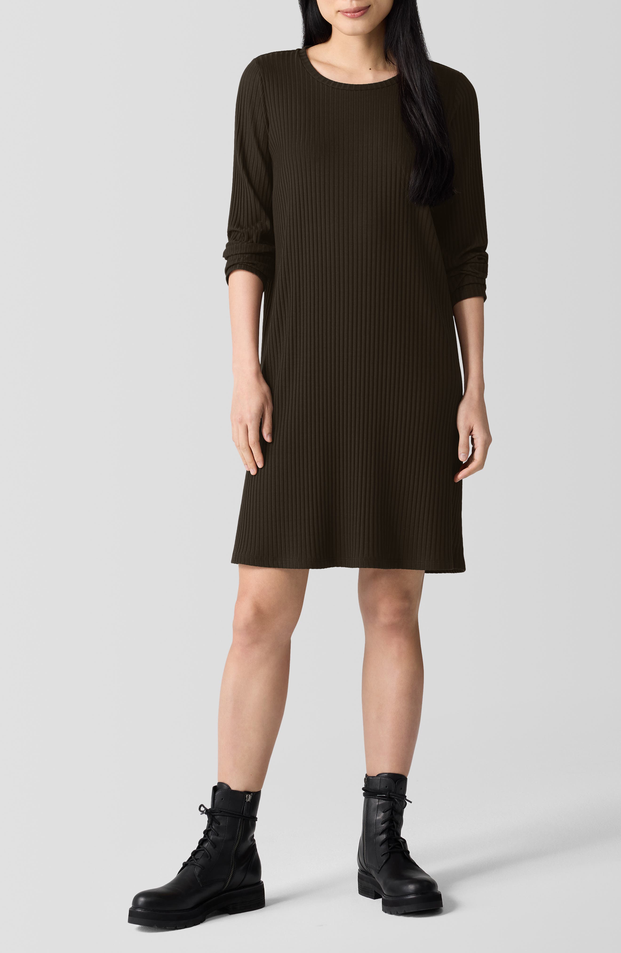 Eileen Fisher Long Sleeve Rib Dress