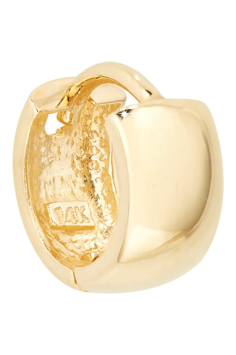 14K Gold Chunky Huggie Hoop Earrings (Nordstrom Exclusive), Alternate, color, 14KY
