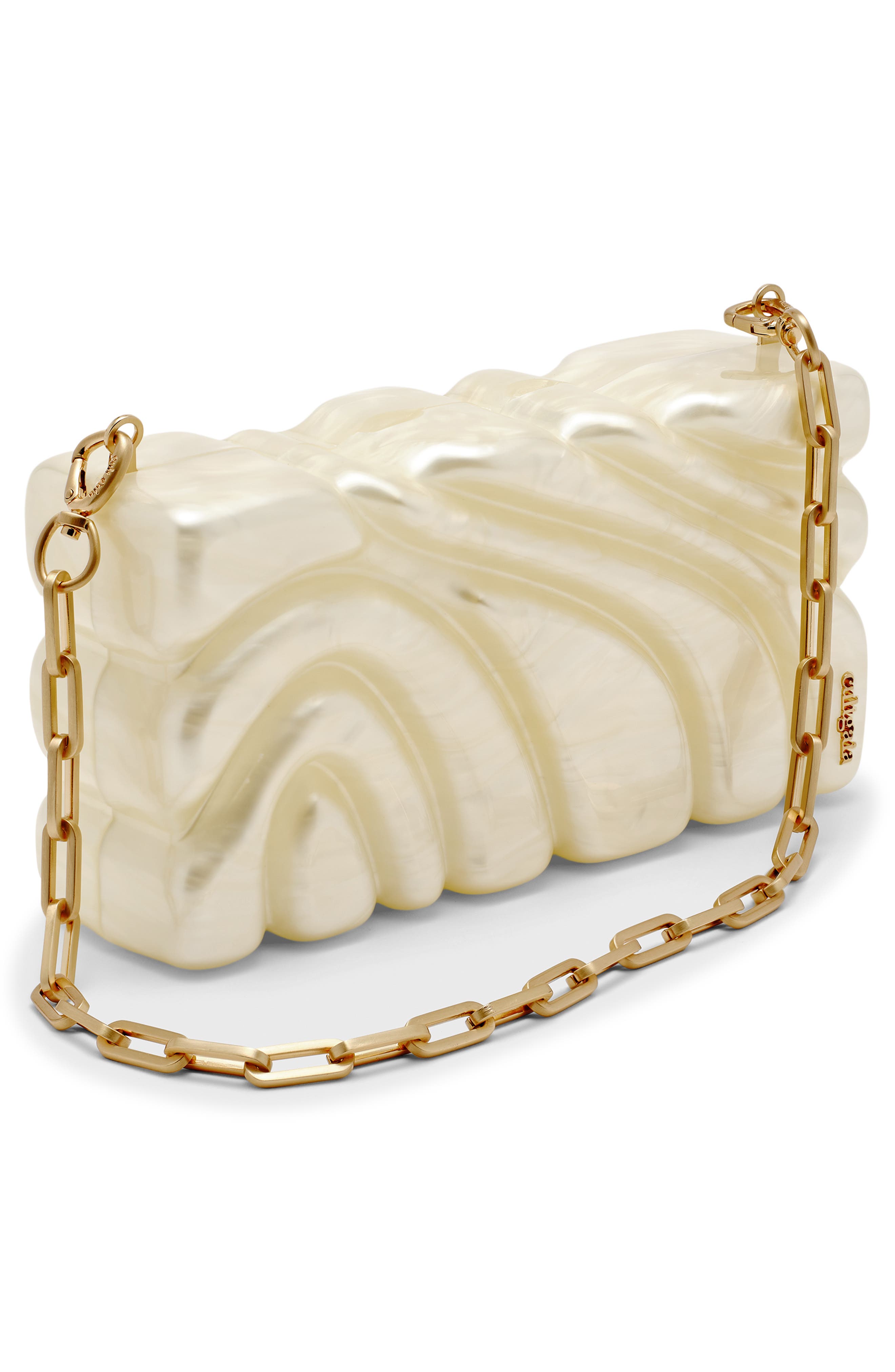 Cult Gaia Aura Box Clutch, Alternate, color, Ivory