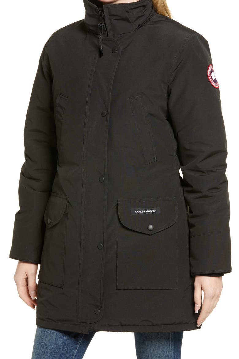 Trillium Hooded Down Parka, Alternate, color, BLACK
