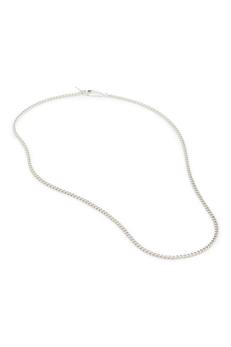Men's Curb Chain Necklace, Alternate, color, WARM SILVER