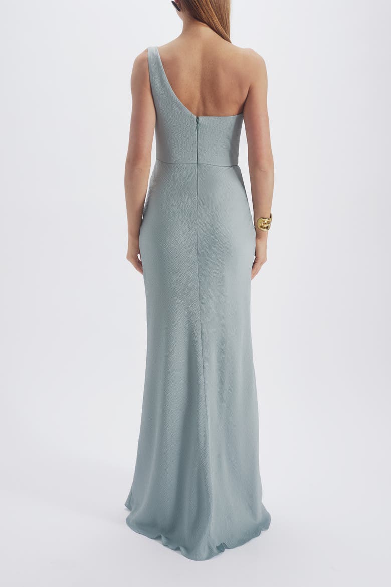 Hammered Satin Gown, Alternate, color, Jade