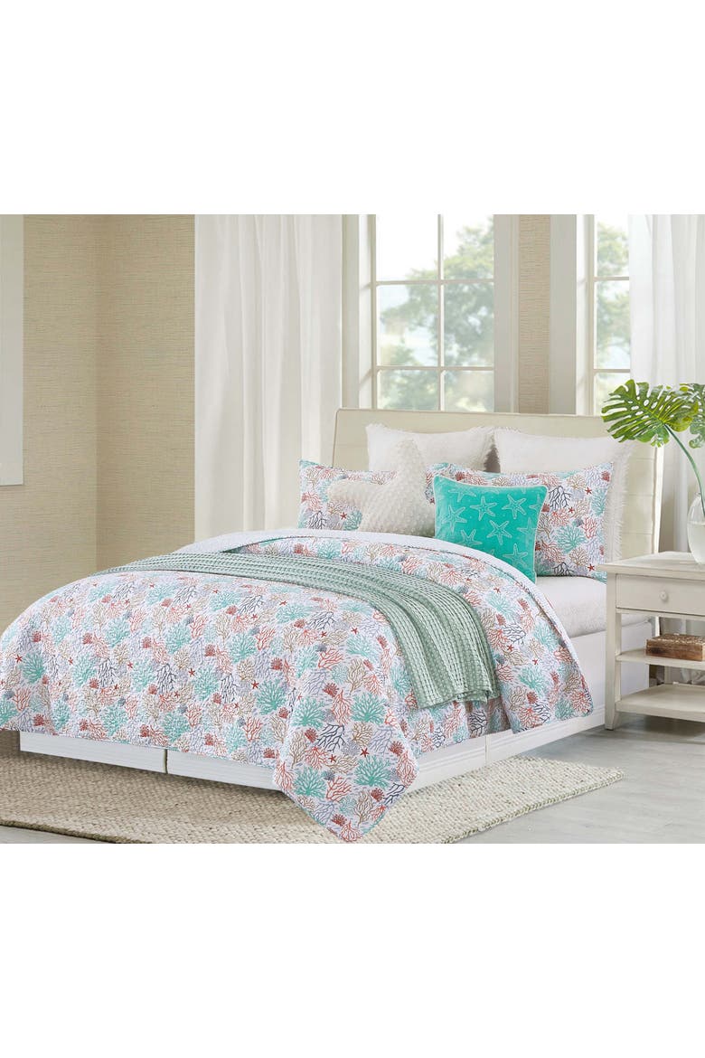 Coral Cove Full/Queen3-Piece Quilt Bedding Set, Main, color, Red