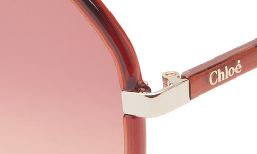 Chloé 59mm Round Gradient Sunglasses In Pink