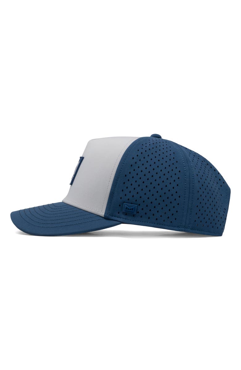 Melin Odyssey Stacked Sea Port Hydro Adjustable Performance Ball Cap, Alternate, color, Steel Blue/ White