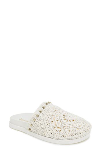 Kensie Paislee Raffia Mule In Natural Crochet