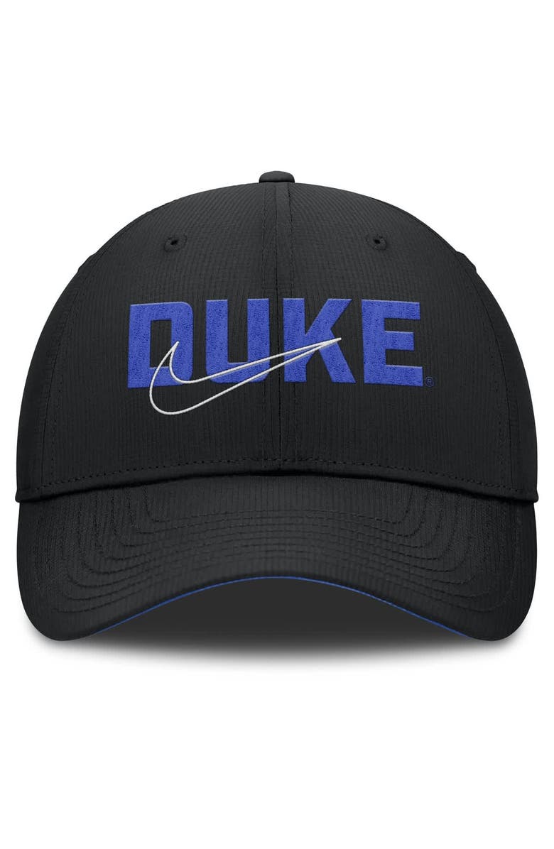 Nike Men's Nike Black Duke Blue Devils Club Prep Performance Adjustable Hat, Alternate, color, Black