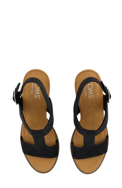 Toms Majorca T-strap Sandal In Black