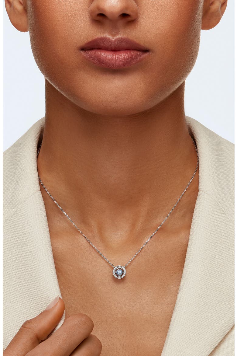 Una Crystal Pendant Necklace, Alternate, color, BLUE