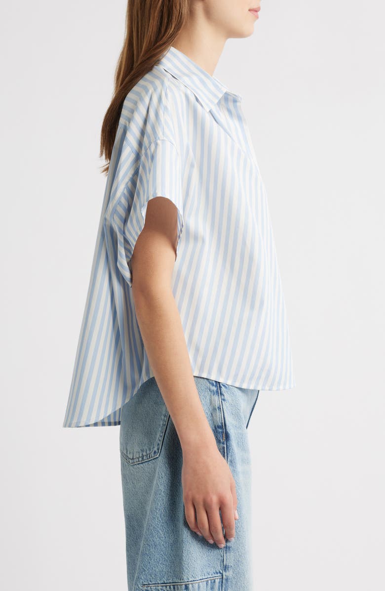 rag & bone Martha Poplin Shirt, Alternate, color, Blue Stripe