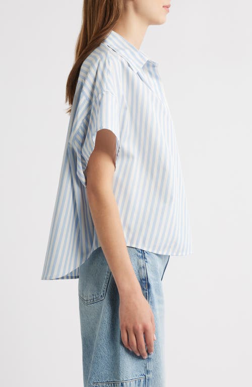 Rag & Bone Martha Poplin Shirt In Blue
