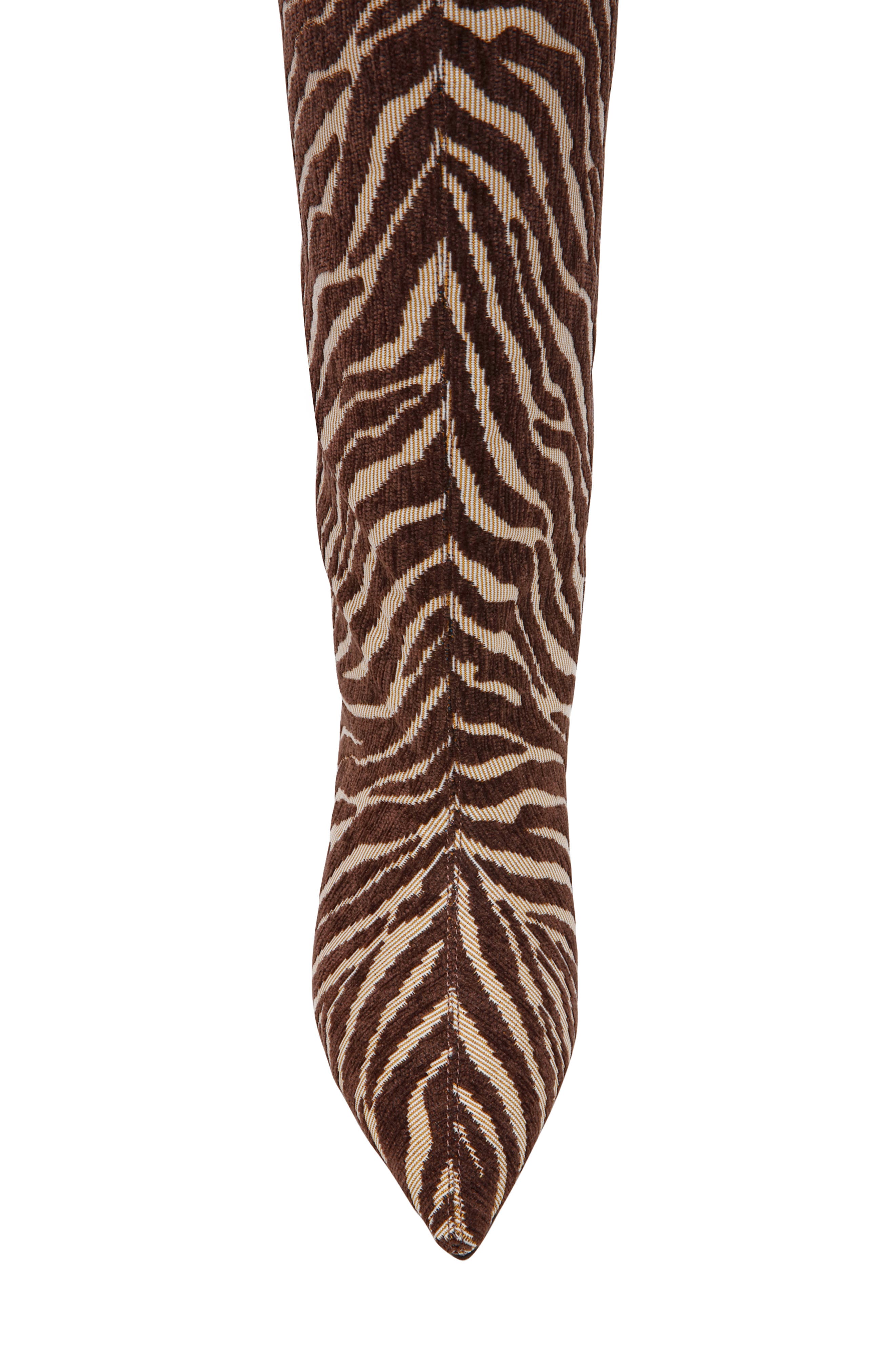 Brax Pointed Toe Boot, Alternate, color, ZEBRA