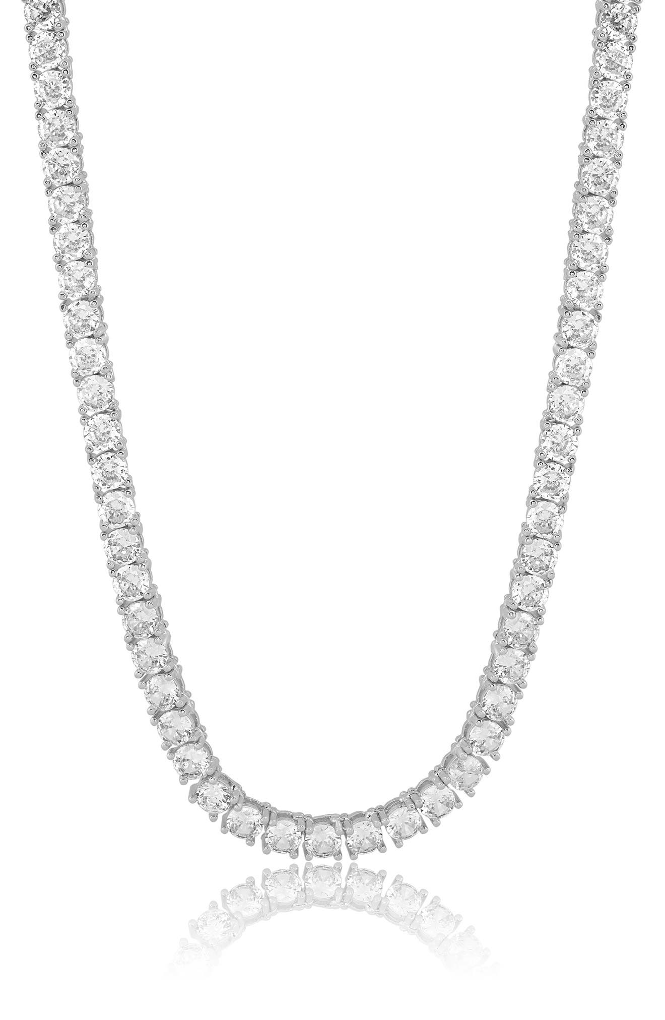 Round 4mm Cubic Zirconia Tennis Necklace