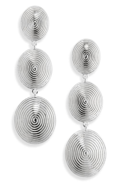 Lie Studio Lié Studio The Ruby Drop Earrings In Silver