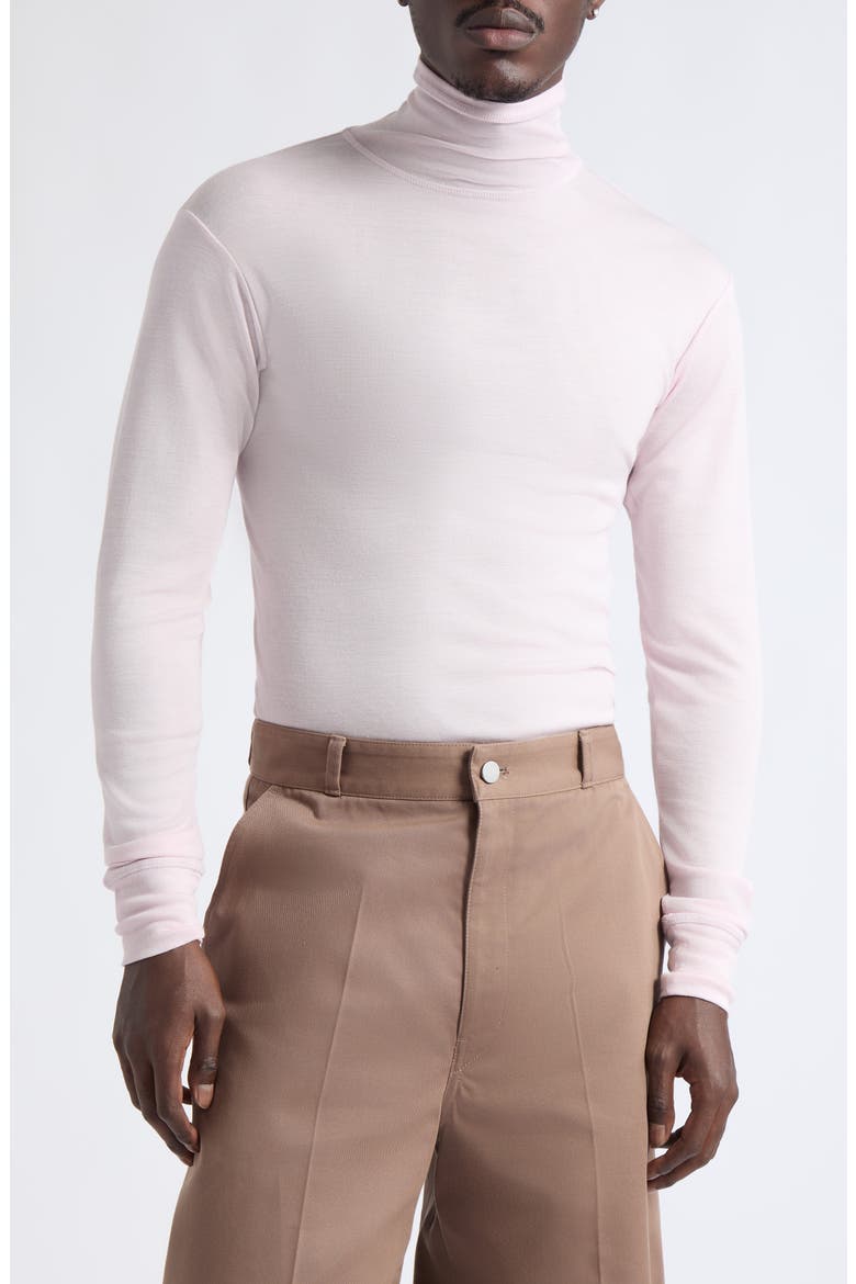 Wool & Silk Turtleneck Sweater, Alternate, color, PETAL