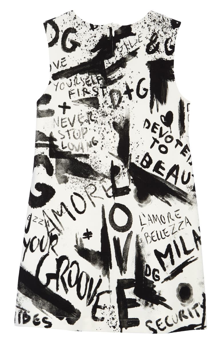 Dolce&Gabbana Kids' Graffiti Print Dress, Alternate, color,