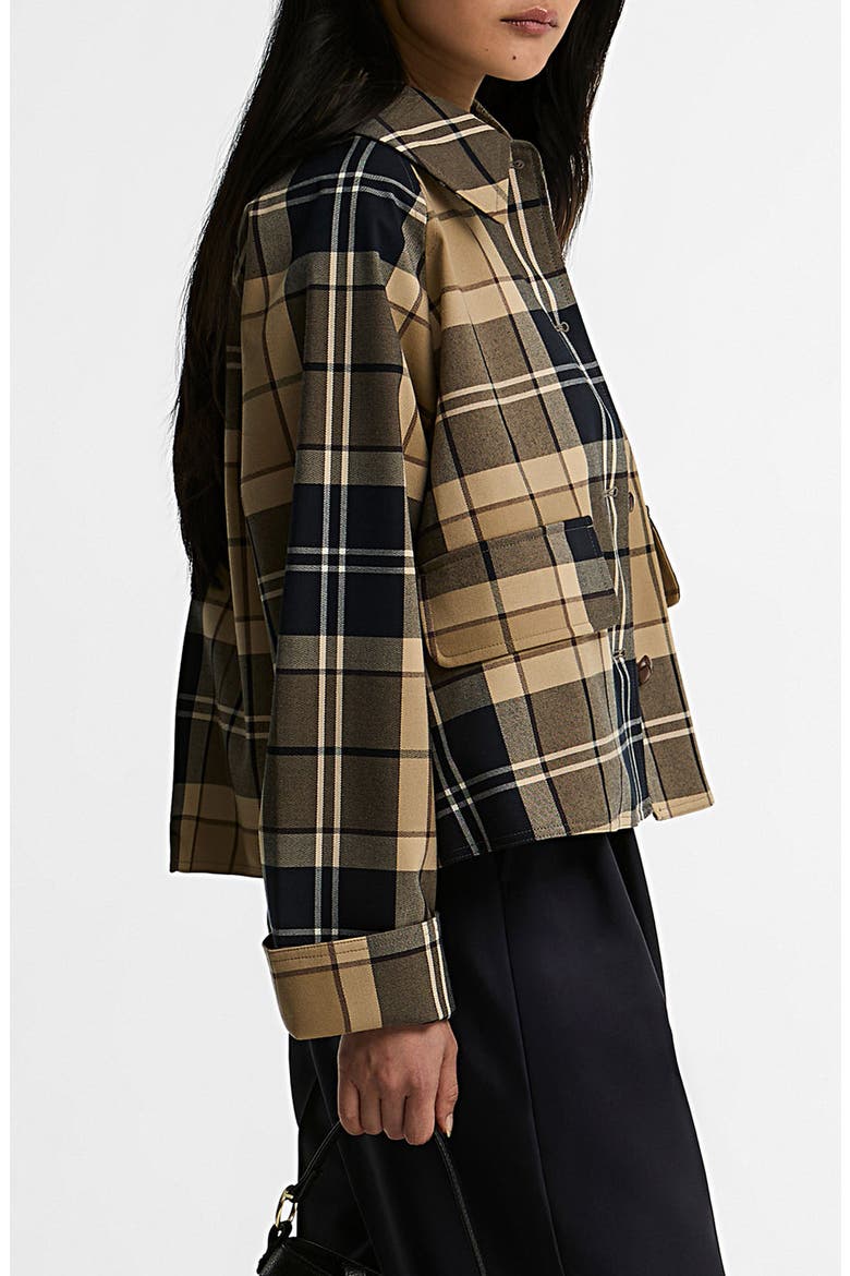 Delilah Checked Showerproof Jacket, Alternate, color, BIRCHWOOD DRESS