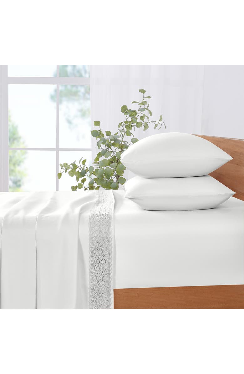 Modern Threads Crochet Lace 4-Piece Sheet Set, Alternate, color, White