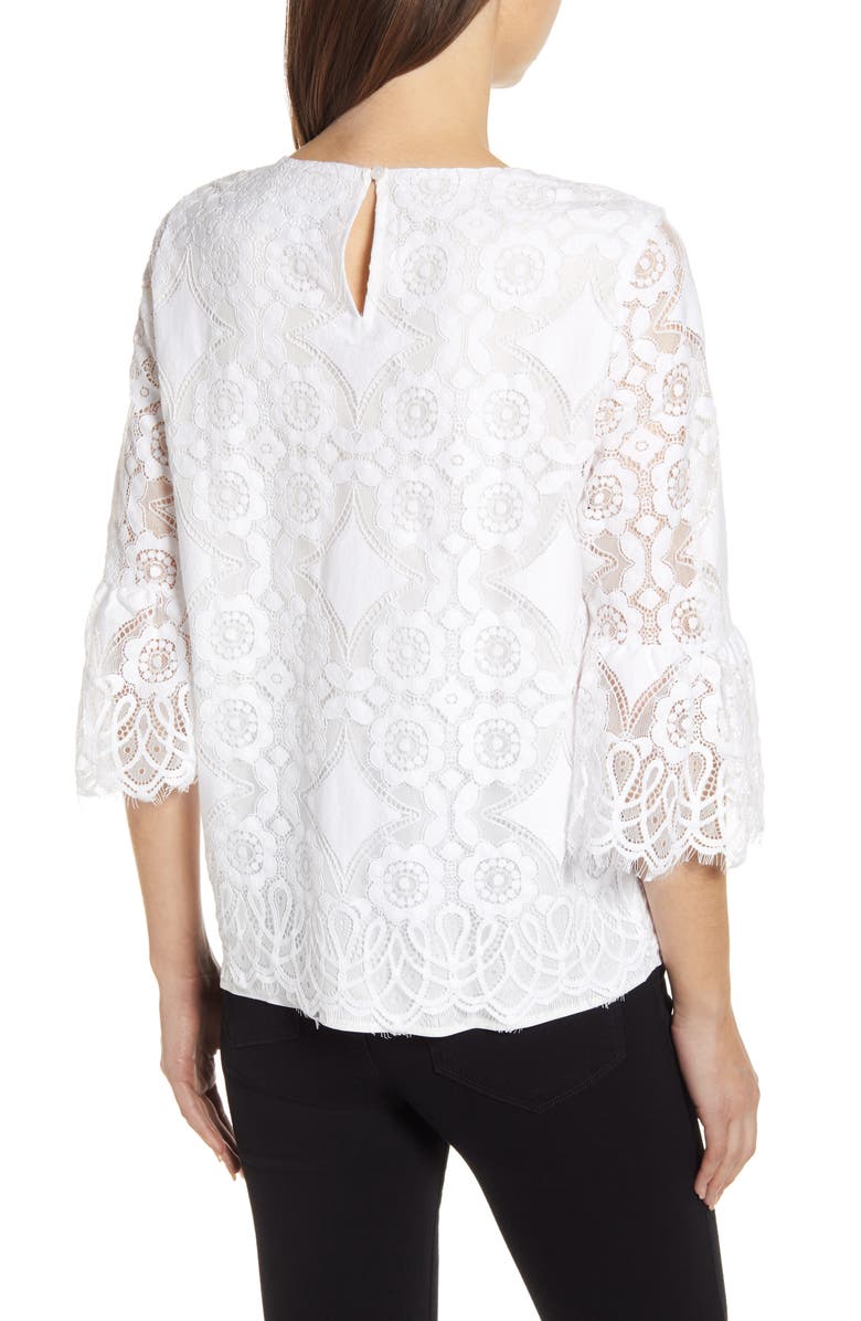 KARL LAGERFELD PARIS Lace Blouse, Alternate, color,