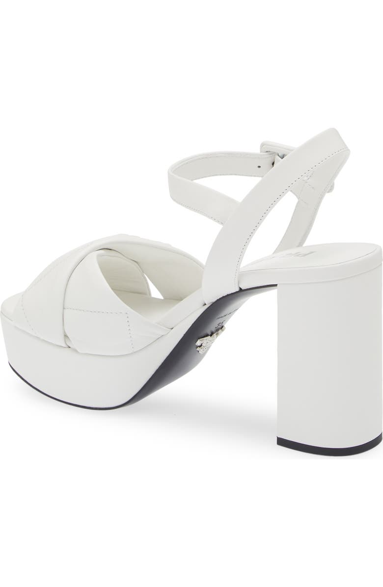 Prada Diagram Platform Sandal, Alternate, color, White