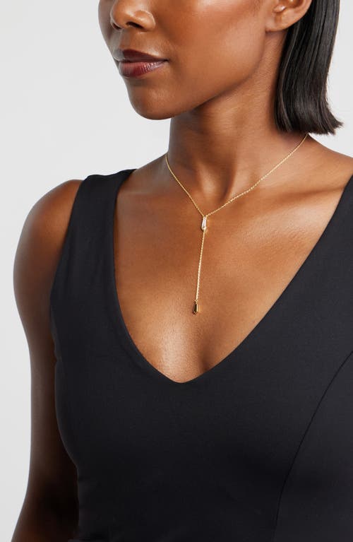 Nordstrom Cubic Zirconia Y-necklace In Gold