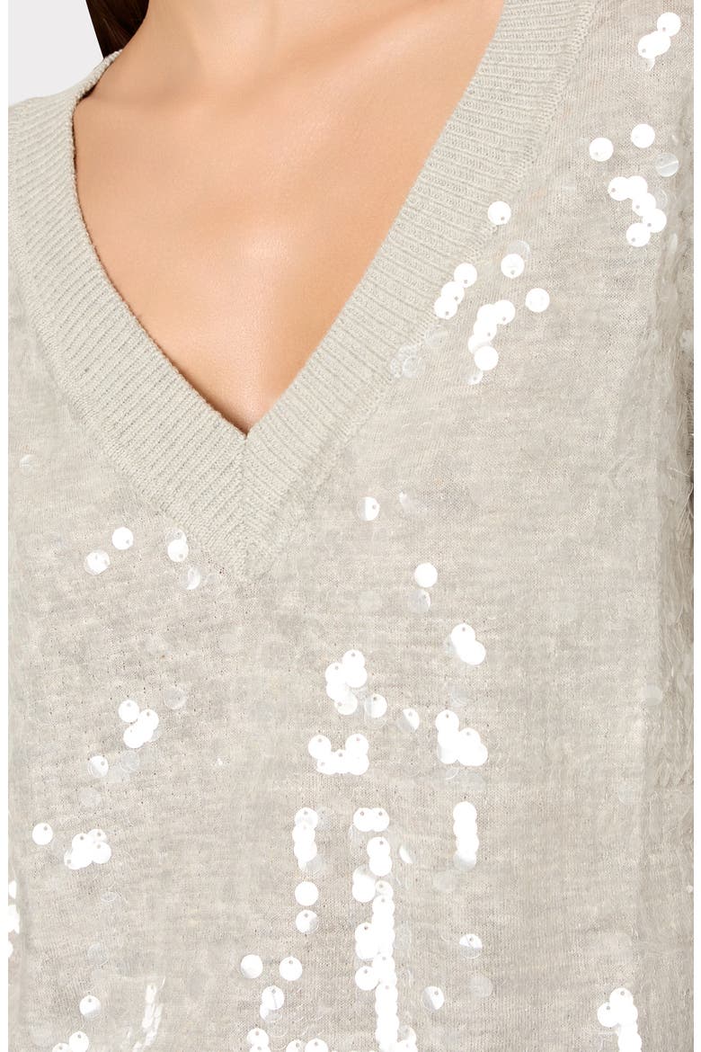 Ilaria Sequin Sweater, Alternate, color, LIGHT HEATHER