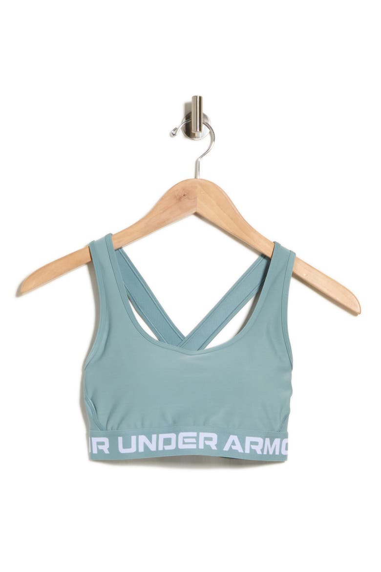 Armour Crossback Medium Impact Sports Bra, Alternate, color, SERPENTINE