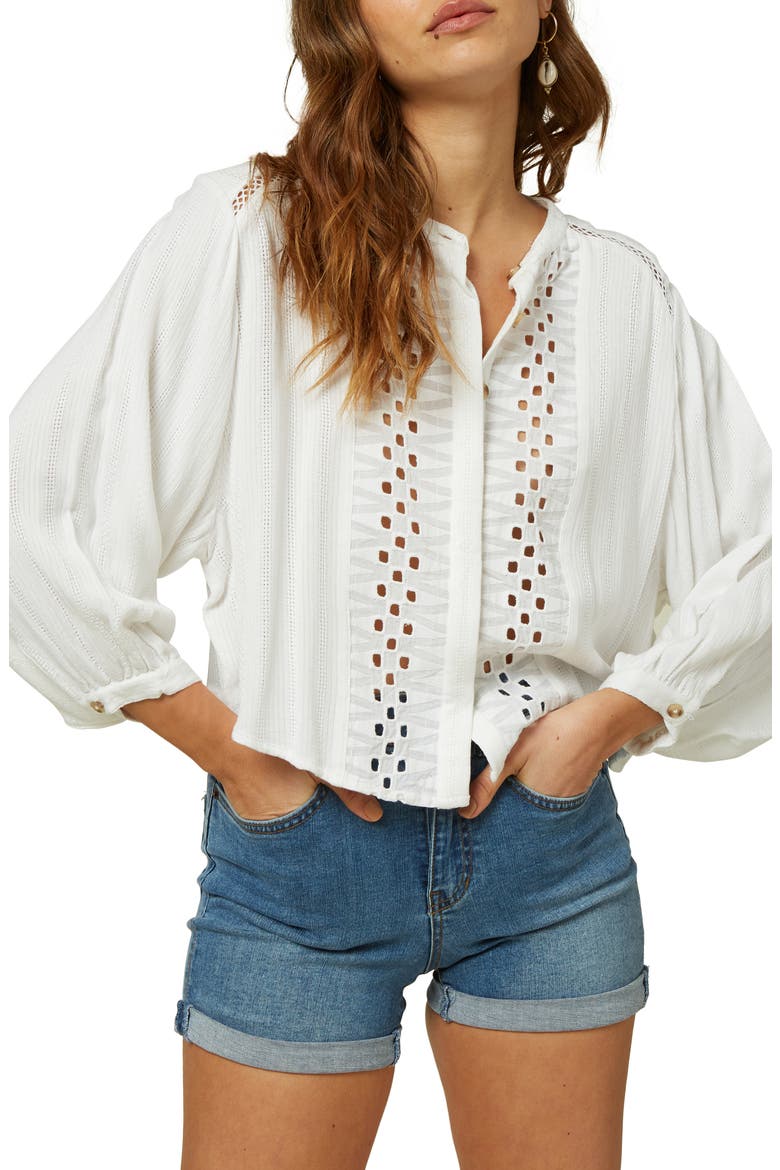 Morlan Woven Top, Alternate, color, WHITE