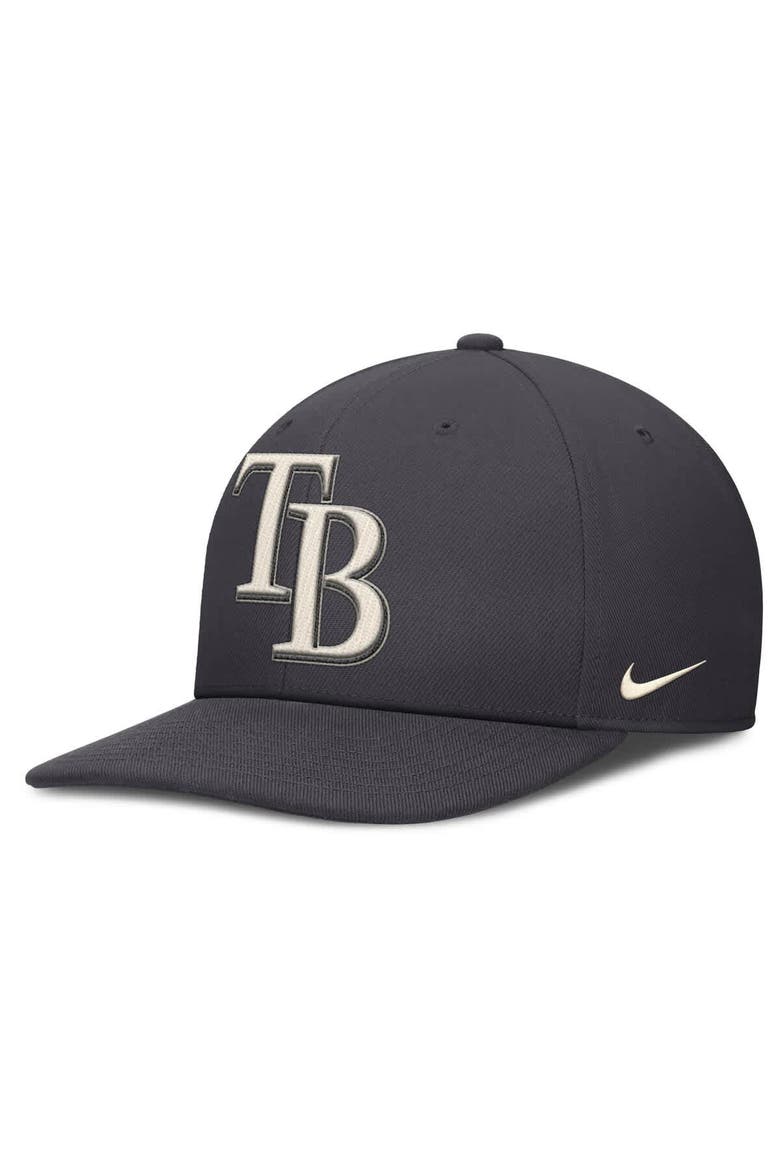Men's Nike Anthracite Tampa Bay Rays Statement Pro Snapback Hat, Alternate, color, Anthracite