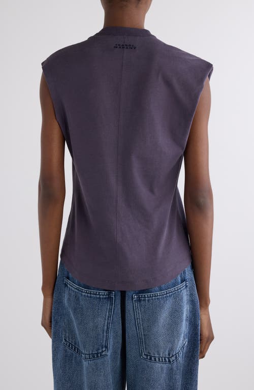 Isabel Marant Nayda Asymmetric Cotton Slub Top In Blue