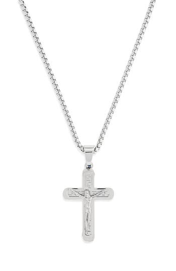 American Exchange Cross Necklace In Silver