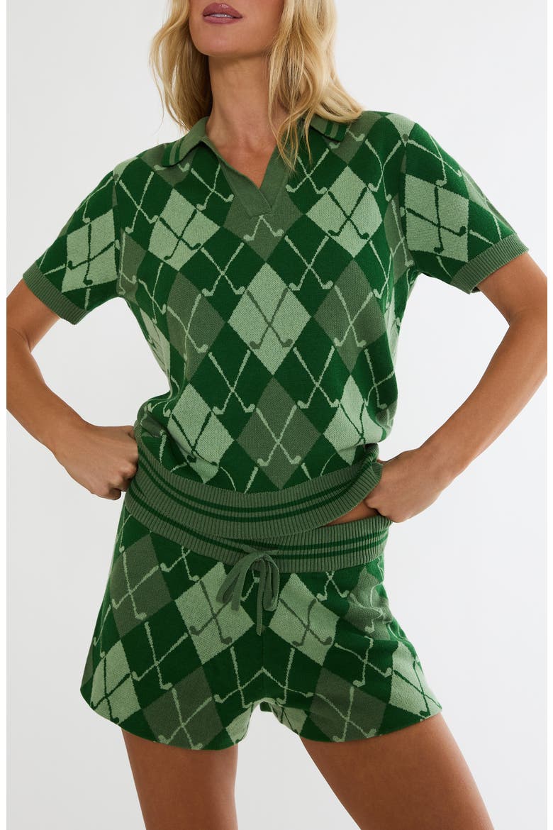 Giana Argyle Cotton Blend Sweater, Main, color, CLUB ARGYLE